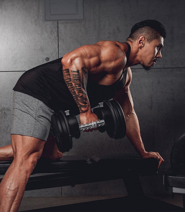 100lb adj dumbbell application