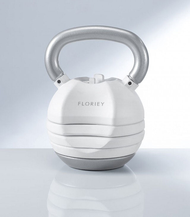 50lb white adj kettlebell