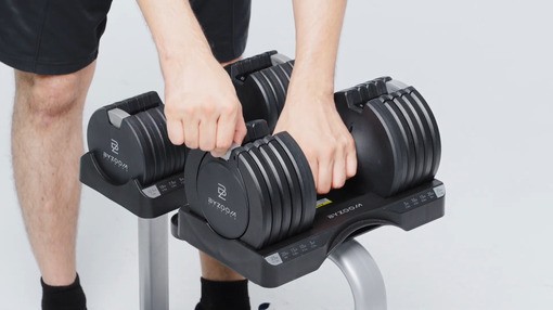 adjustable dumbbell 25lb black t9