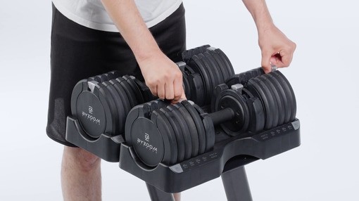 adjustable dumbbell 55lb black t9