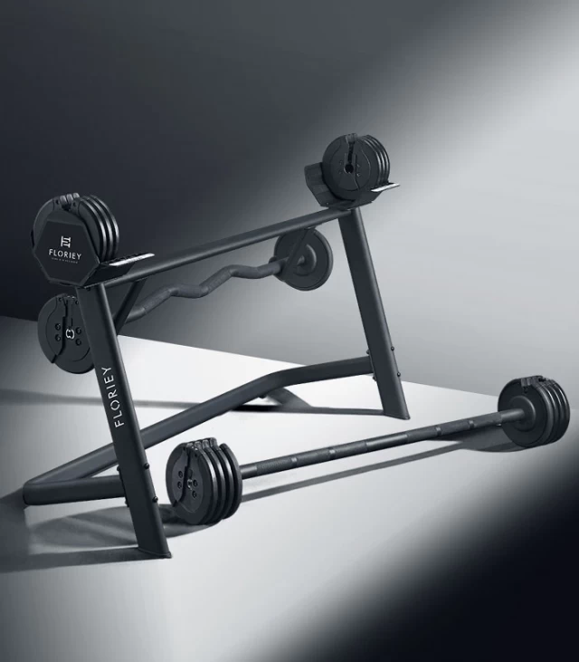 80lb black adj barbell
