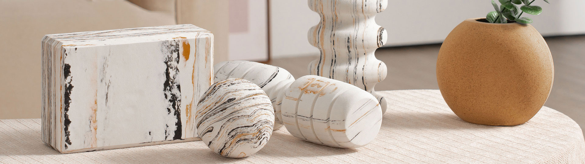 Marble pattern-home gym accessories