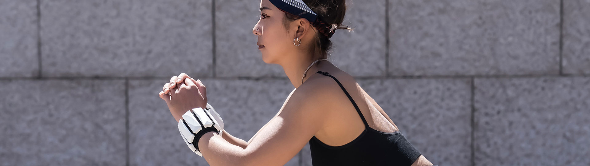 white weighted bracelet application